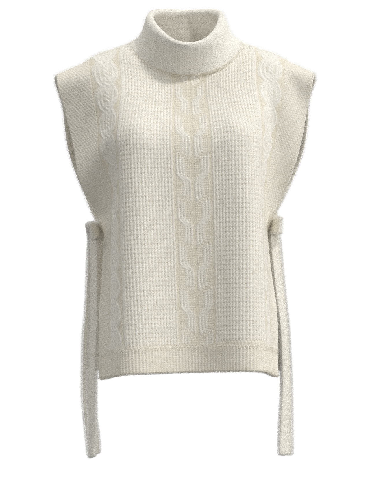Embroidered Knit Dress back render