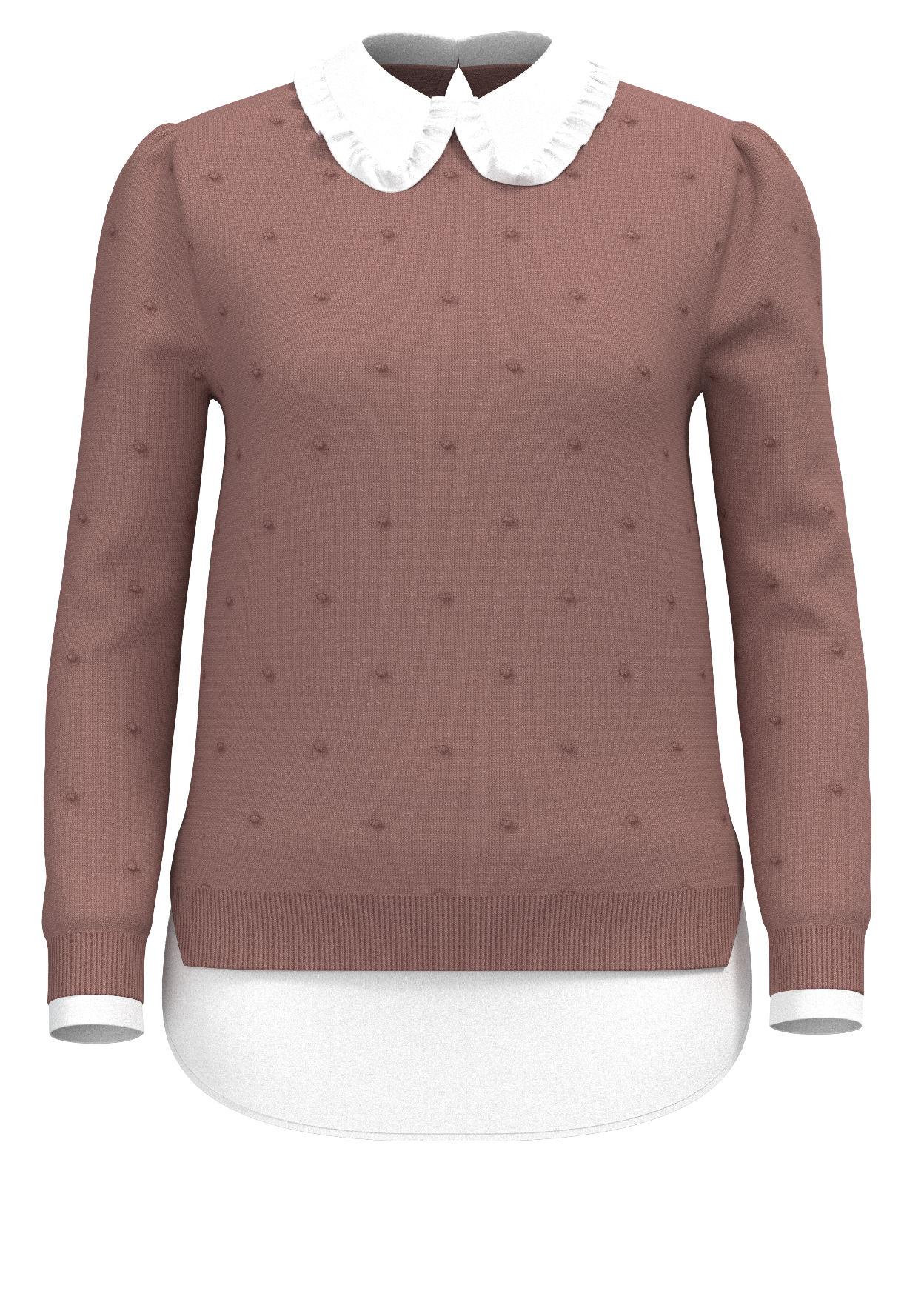 Cut & Sew Knit Hoodie front render