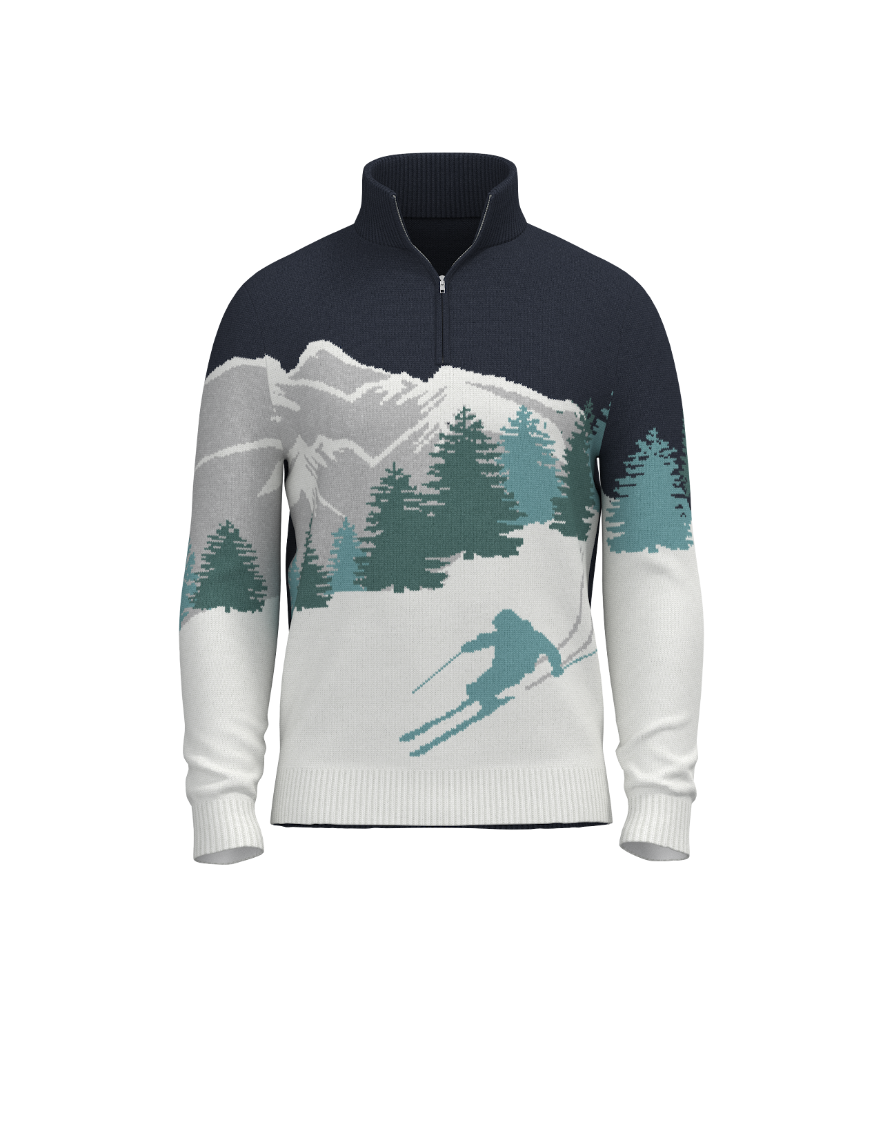 Cut & Sew Knit Hoodie close-up render